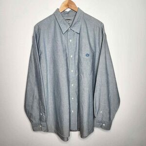 Gander Mountain Button Down Long Sleeve Light Blue Men's Size 2XL GUC